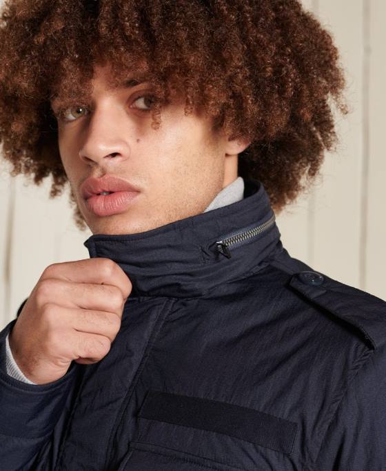 Superdry jachetă militară m-65 îmbrăcăminte albastru bărbați JX0Z4675