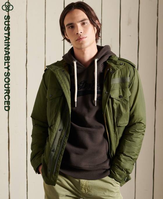 Superdry jachetă militară m-65 îmbrăcăminte verde bărbați JX0Z4495