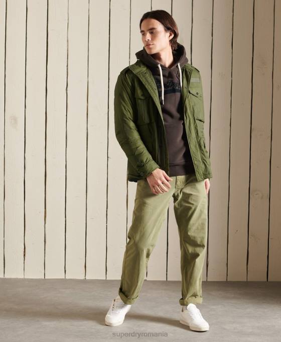 Superdry jachetă militară m-65 îmbrăcăminte verde bărbați JX0Z4495