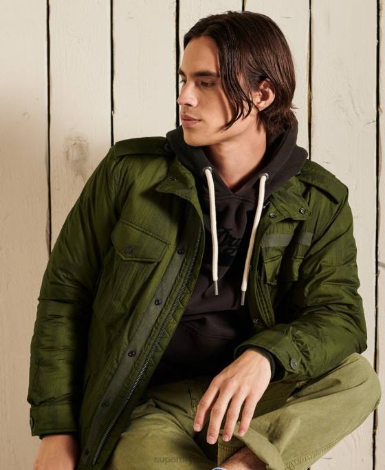 Superdry jachetă militară m-65 îmbrăcăminte verde bărbați JX0Z4495