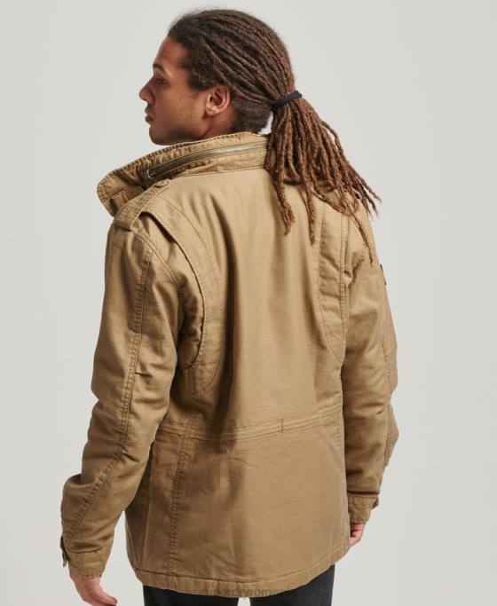 Superdry jachetă militară m65 field borg căptușită îmbrăcăminte bronzat bărbați JX0Z4470