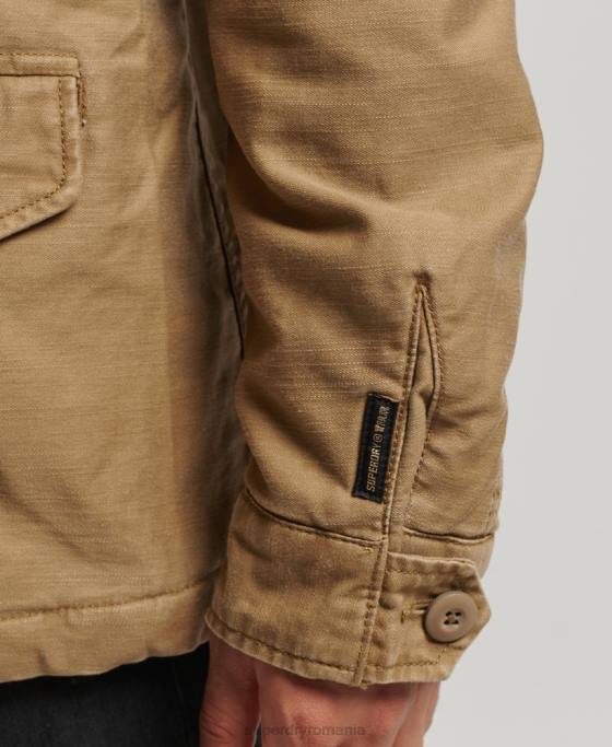 Superdry jachetă militară m65 field borg căptușită îmbrăcăminte bronzat bărbați JX0Z4470