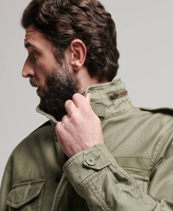 Superdry jachetă militară m65 îmbrăcăminte verde bărbați JX0Z908