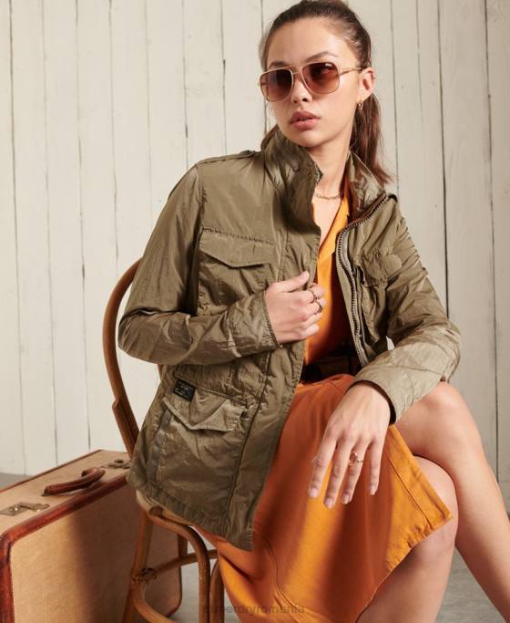 Superdry jachetă militară nouă m65 îmbrăcăminte bej femei JX0Z5657