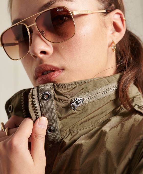 Superdry jachetă militară nouă m65 îmbrăcăminte bej femei JX0Z5657