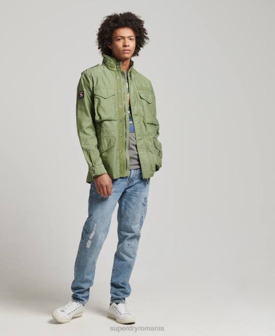 Superdry jachetă militară vintage m65 îmbrăcăminte verde bărbați JX0Z928