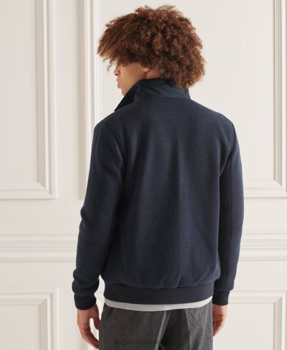 Superdry jachetă mixtă captusită studios îmbrăcăminte marina bărbați JX0Z1034
