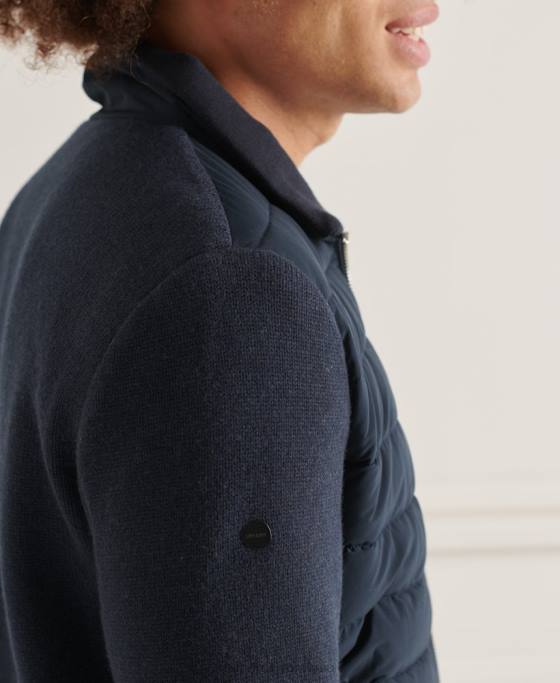 Superdry jachetă mixtă captusită studios îmbrăcăminte marina bărbați JX0Z1034