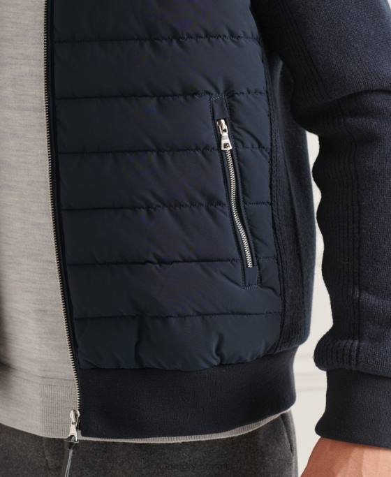 Superdry jachetă mixtă captusită studios îmbrăcăminte marina bărbați JX0Z1034