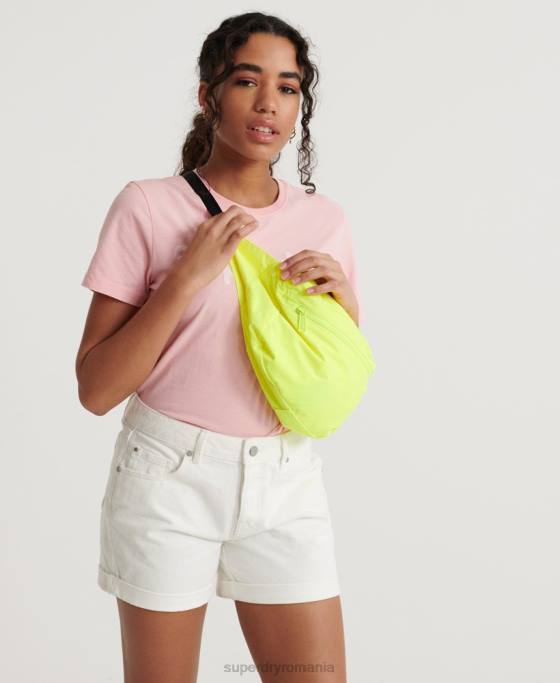 Superdry jachetă neon decupată deasupra capului îmbrăcăminte galben femei JX0Z3850
