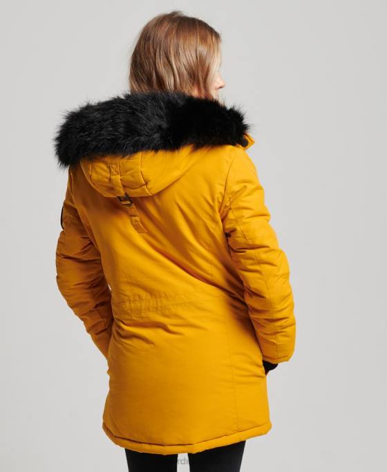 Superdry jachetă parka Ashley Everest îmbrăcăminte galben femei JX0Z5740