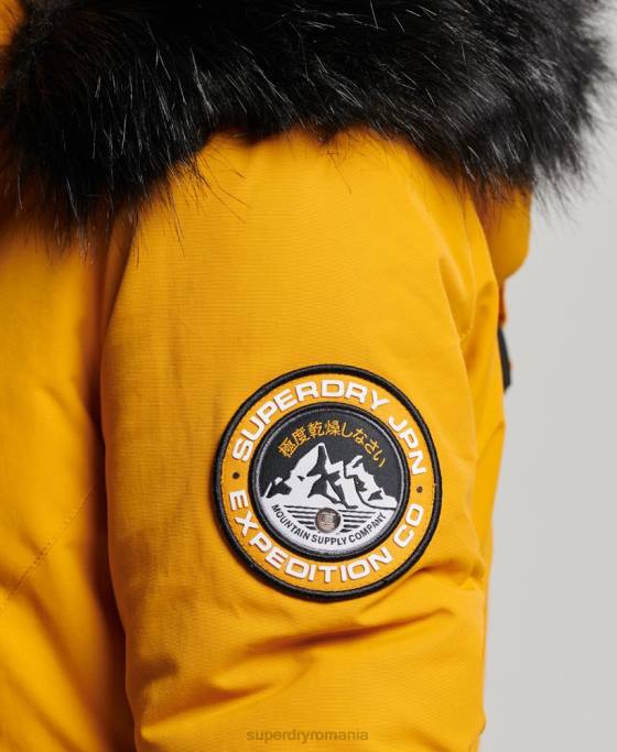 Superdry jachetă parka Ashley Everest îmbrăcăminte galben femei JX0Z5740
