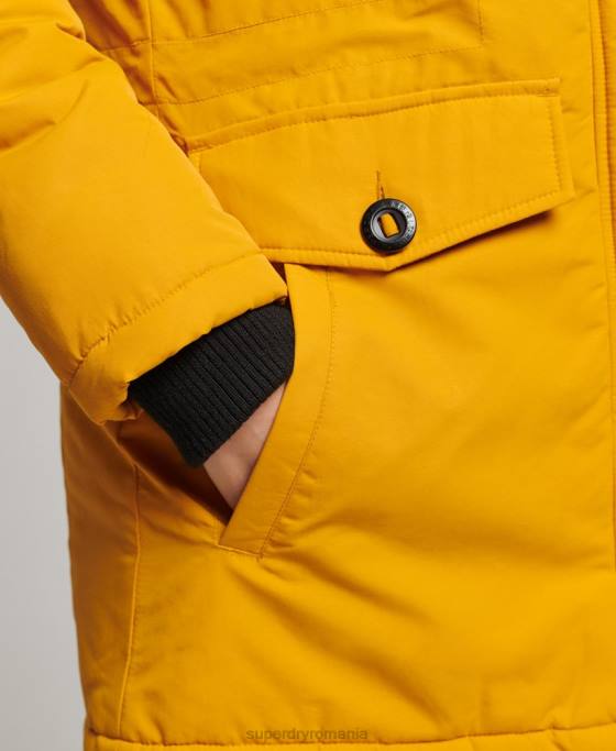 Superdry jachetă parka Ashley Everest îmbrăcăminte galben femei JX0Z5740