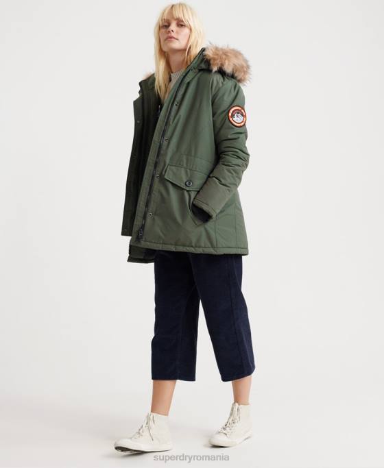 Superdry jachetă parka Ashley Everest îmbrăcăminte verde femei JX0Z5716