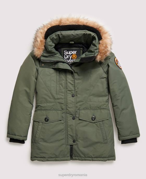 Superdry jachetă parka Ashley Everest îmbrăcăminte verde femei JX0Z5716