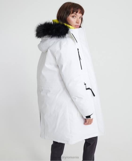 Superdry jachetă parka aiko Everest din puf îmbrăcăminte cremă femei JX0Z5705