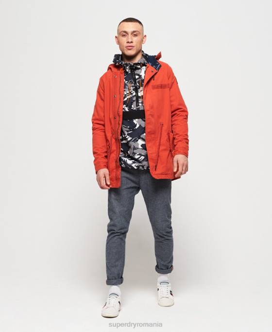 Superdry jachetă parka aviator rookie îmbrăcăminte portocale bărbați JX0Z1202