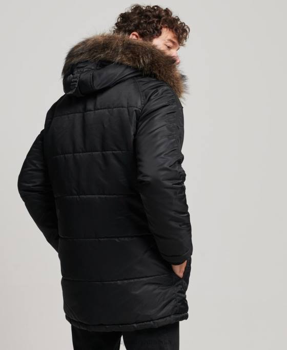 Superdry jachetă parka chinook îmbrăcăminte gri inchis bărbați JX0Z4447