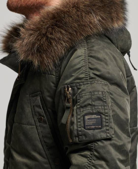 Superdry jachetă parka chinook îmbrăcăminte kaki bărbați JX0Z4479