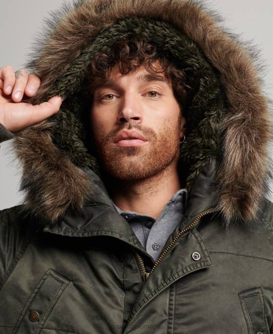 Superdry jachetă parka chinook îmbrăcăminte kaki bărbați JX0Z4479