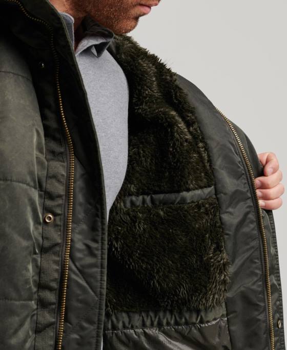 Superdry jachetă parka chinook îmbrăcăminte kaki bărbați JX0Z4479