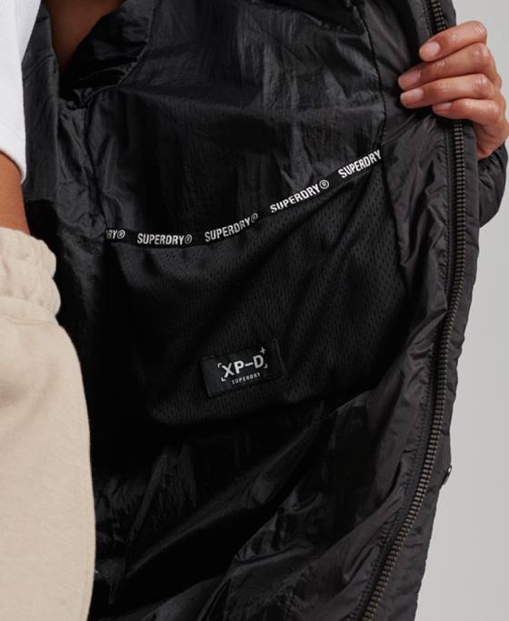 Superdry jachetă parka căptușită cocoon xpd îmbrăcăminte negru femei JX0Z5435