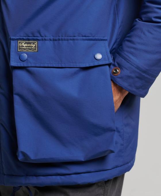 Superdry jachetă parka căptușită de munte îmbrăcăminte marina bărbați JX0Z4480