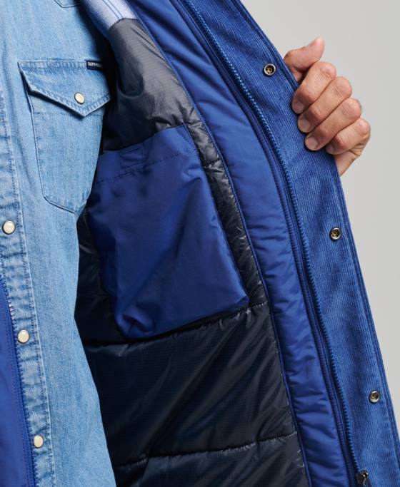 Superdry jachetă parka căptușită de munte îmbrăcăminte marina bărbați JX0Z4480