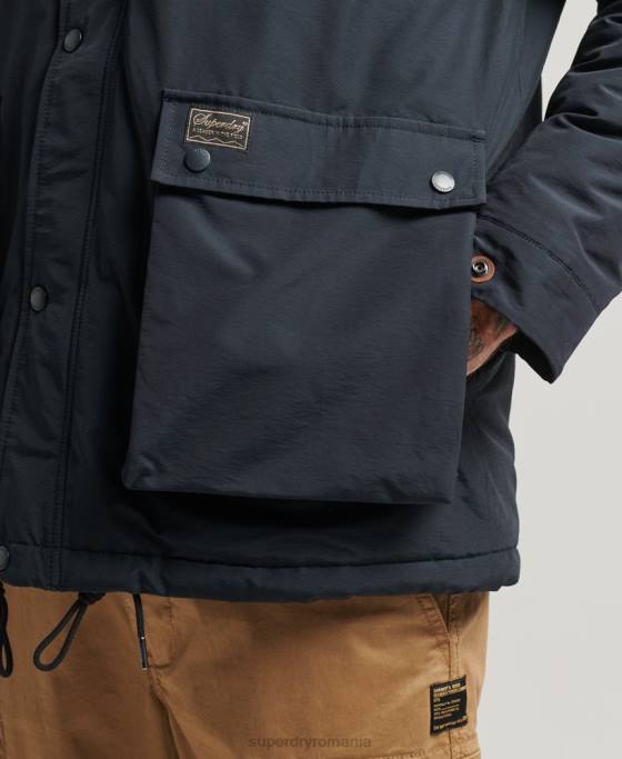 Superdry jachetă parka căptușită de munte îmbrăcăminte marina bărbați JX0Z4492
