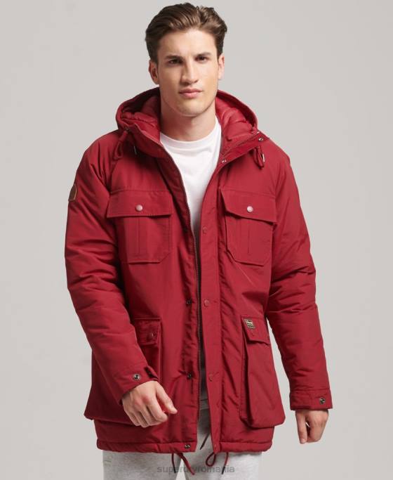 Superdry jachetă parka căptușită de munte îmbrăcăminte roșu bărbați JX0Z1064