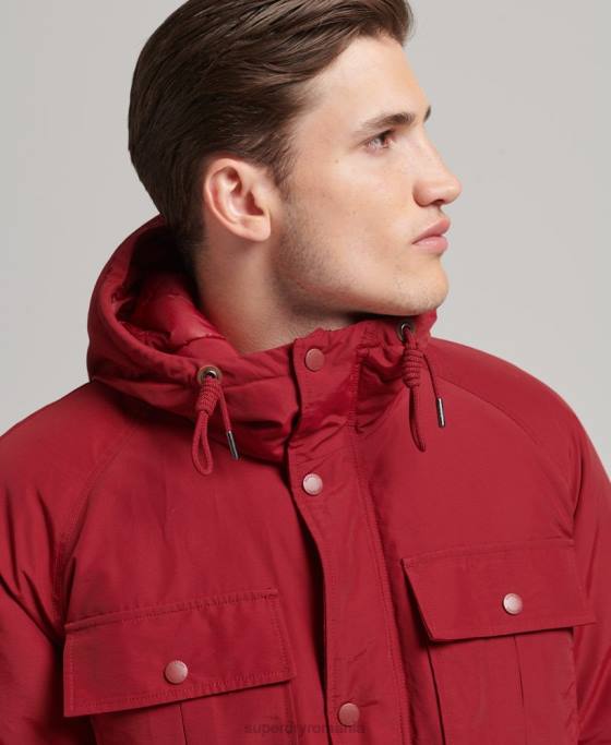 Superdry jachetă parka căptușită de munte îmbrăcăminte roșu bărbați JX0Z1064