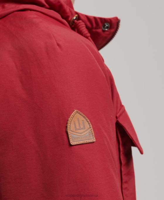 Superdry jachetă parka căptușită de munte îmbrăcăminte roșu bărbați JX0Z1064