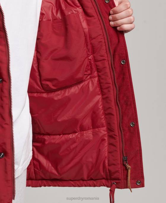 Superdry jachetă parka căptușită de munte îmbrăcăminte roșu bărbați JX0Z1064