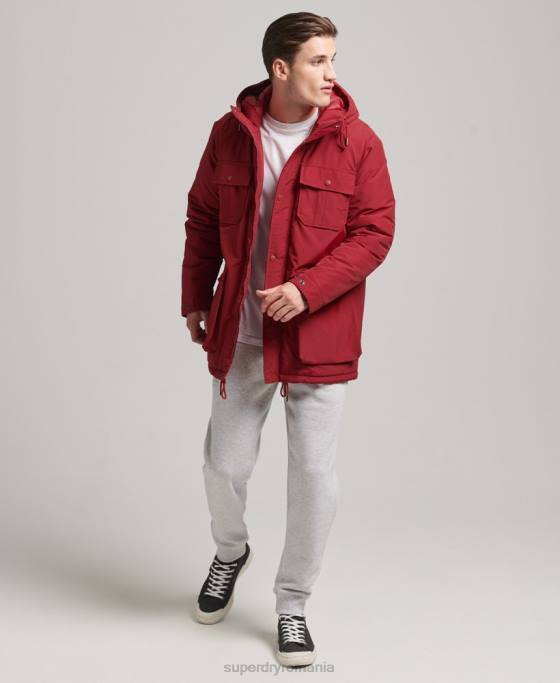 Superdry jachetă parka căptușită de munte îmbrăcăminte roșu bărbați JX0Z1064