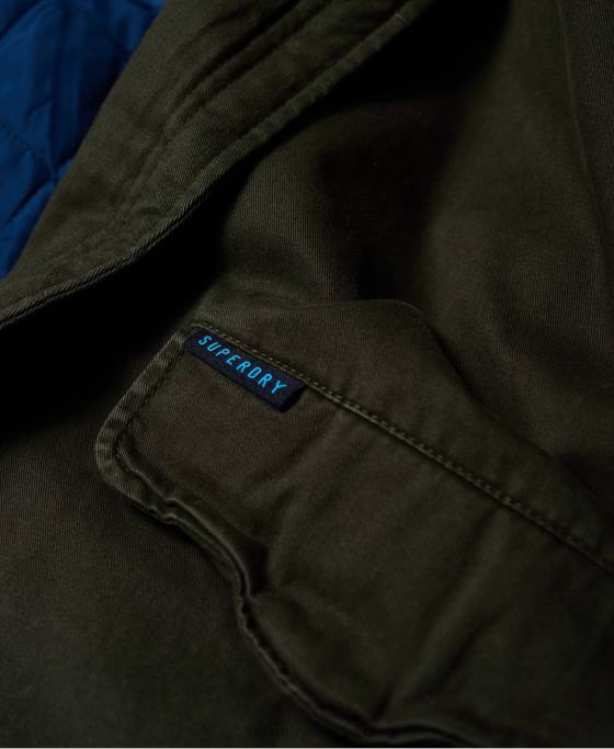 Superdry jachetă parka de blană artificială de culoarea șoimului îmbrăcăminte kaki femei JX0Z3862