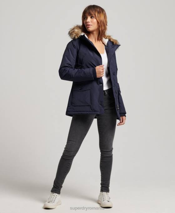 Superdry jachetă parka everest îmbrăcăminte marina femei JX0Z5570