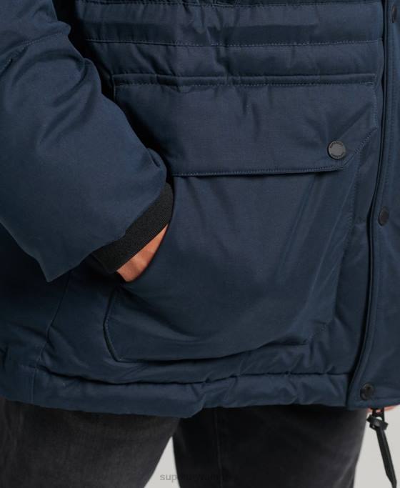 Superdry jachetă parka expediție din microfibră îmbrăcăminte marina bărbați JX0Z4596