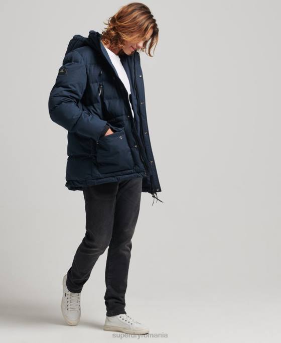 Superdry jachetă parka expediție din microfibră îmbrăcăminte marina bărbați JX0Z4596