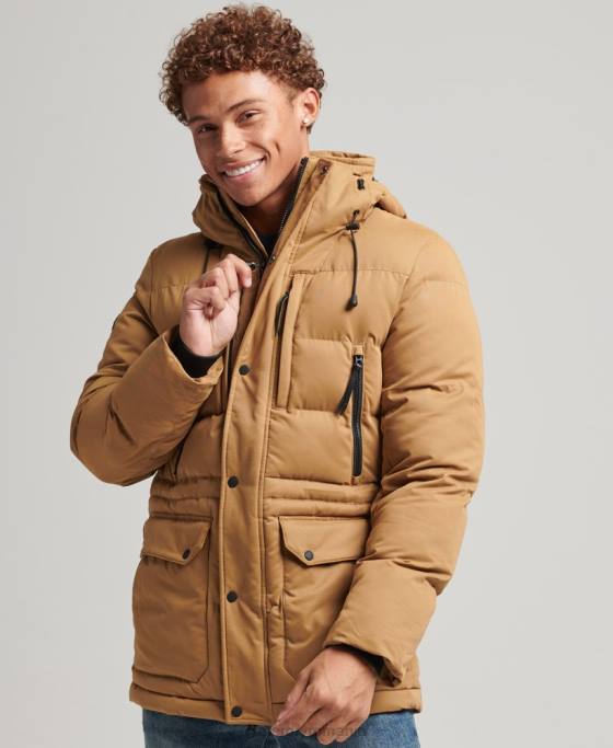 Superdry jachetă parka expediție din microfibră îmbrăcăminte maro bărbați JX0Z4478