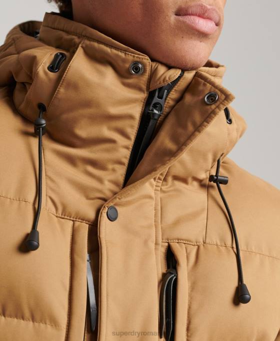 Superdry jachetă parka expediție din microfibră îmbrăcăminte maro bărbați JX0Z4478