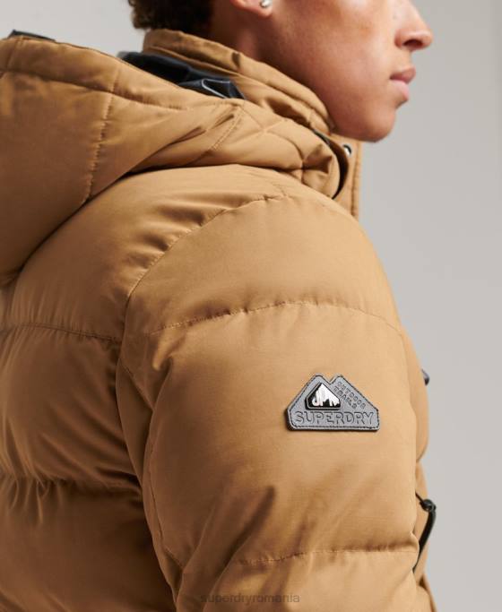 Superdry jachetă parka expediție din microfibră îmbrăcăminte maro bărbați JX0Z4478