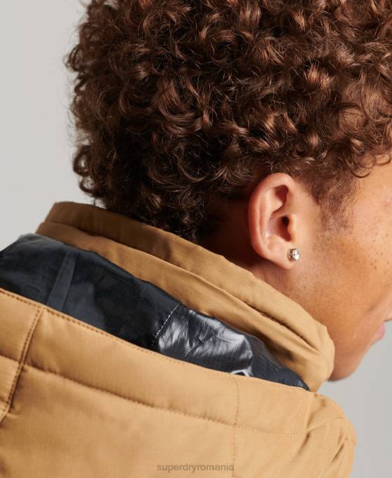 Superdry jachetă parka expediție din microfibră îmbrăcăminte maro bărbați JX0Z4478