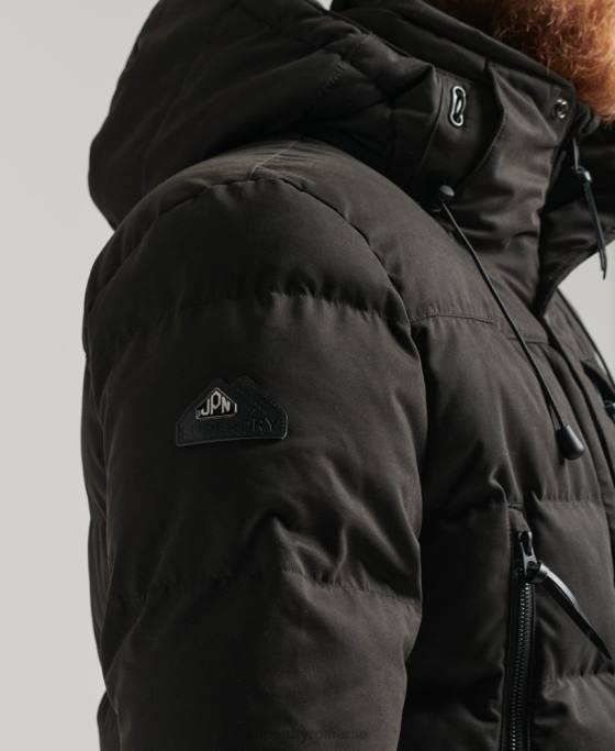 Superdry jachetă parka expediție din microfibră îmbrăcăminte negru bărbați JX0Z4557