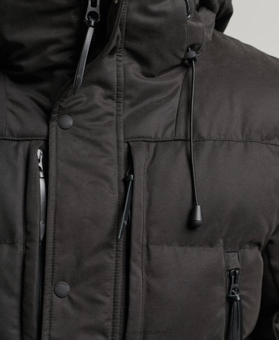 Superdry jachetă parka expediție din microfibră îmbrăcăminte negru bărbați JX0Z4557