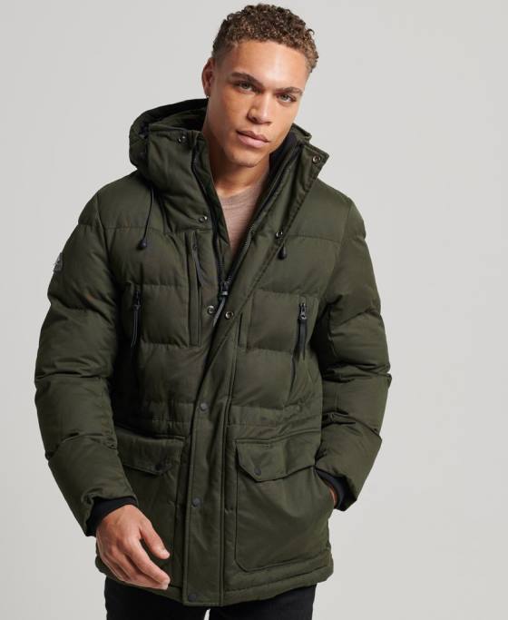 Superdry jachetă parka expediție din microfibră îmbrăcăminte verde bărbați JX0Z4448