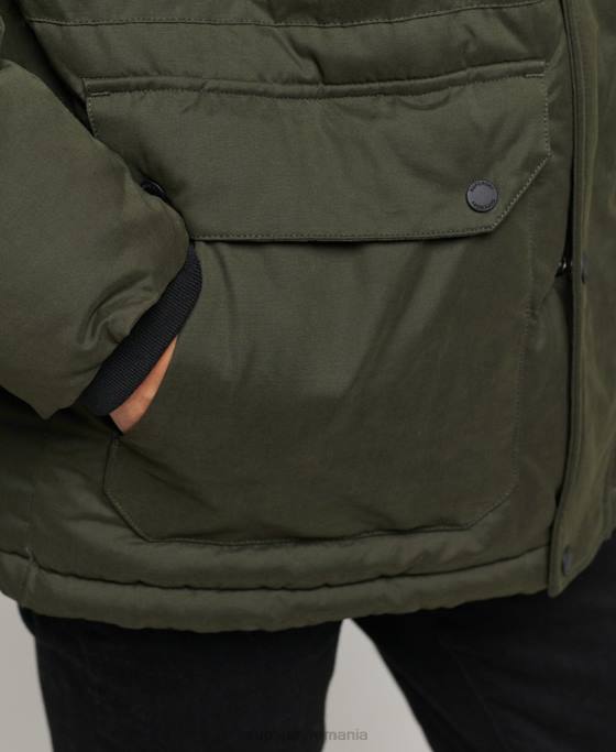 Superdry jachetă parka expediție din microfibră îmbrăcăminte verde bărbați JX0Z4448