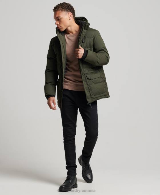 Superdry jachetă parka expediție din microfibră îmbrăcăminte verde bărbați JX0Z4448