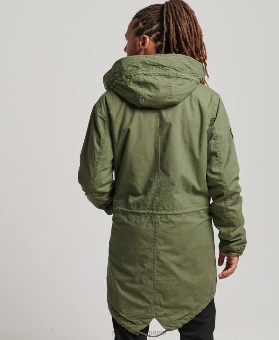 Superdry jachetă parka militară coadă de pește îmbrăcăminte kaki bărbați JX0Z4517
