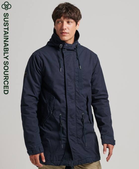 Superdry jachetă parka militară coadă de pește îmbrăcăminte marina bărbați JX0Z4482