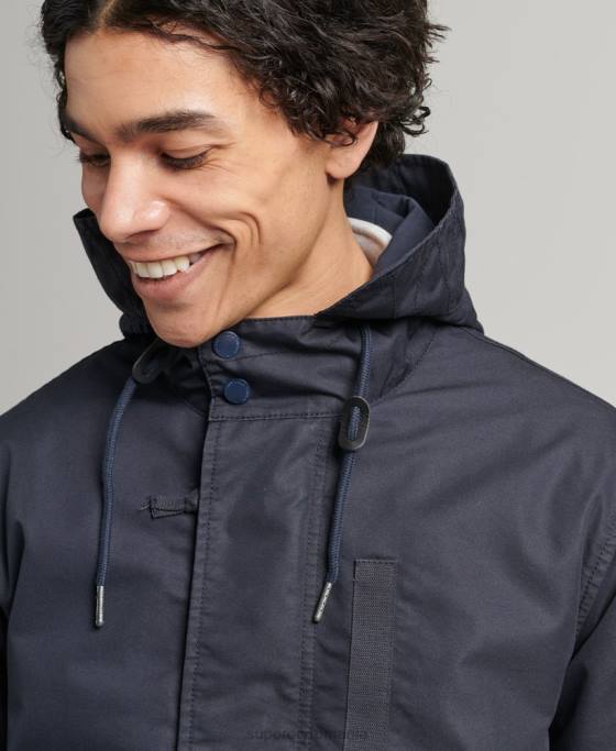 Superdry jachetă parka militară de epocă Fishhatil îmbrăcăminte albastru bărbați JX0Z4715